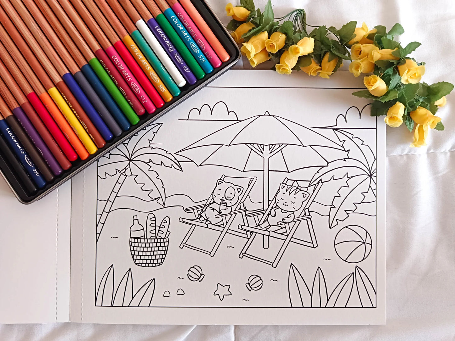 Libro para colorear "Gatitos in love" por Alejandra Lopez