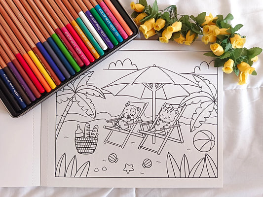 Libro para colorear "Gatitos in love" por Alejandra Lopez