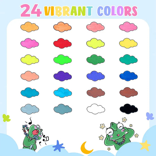 24 Marcadores Acrílicos Ultra-Lavables Ohuhu