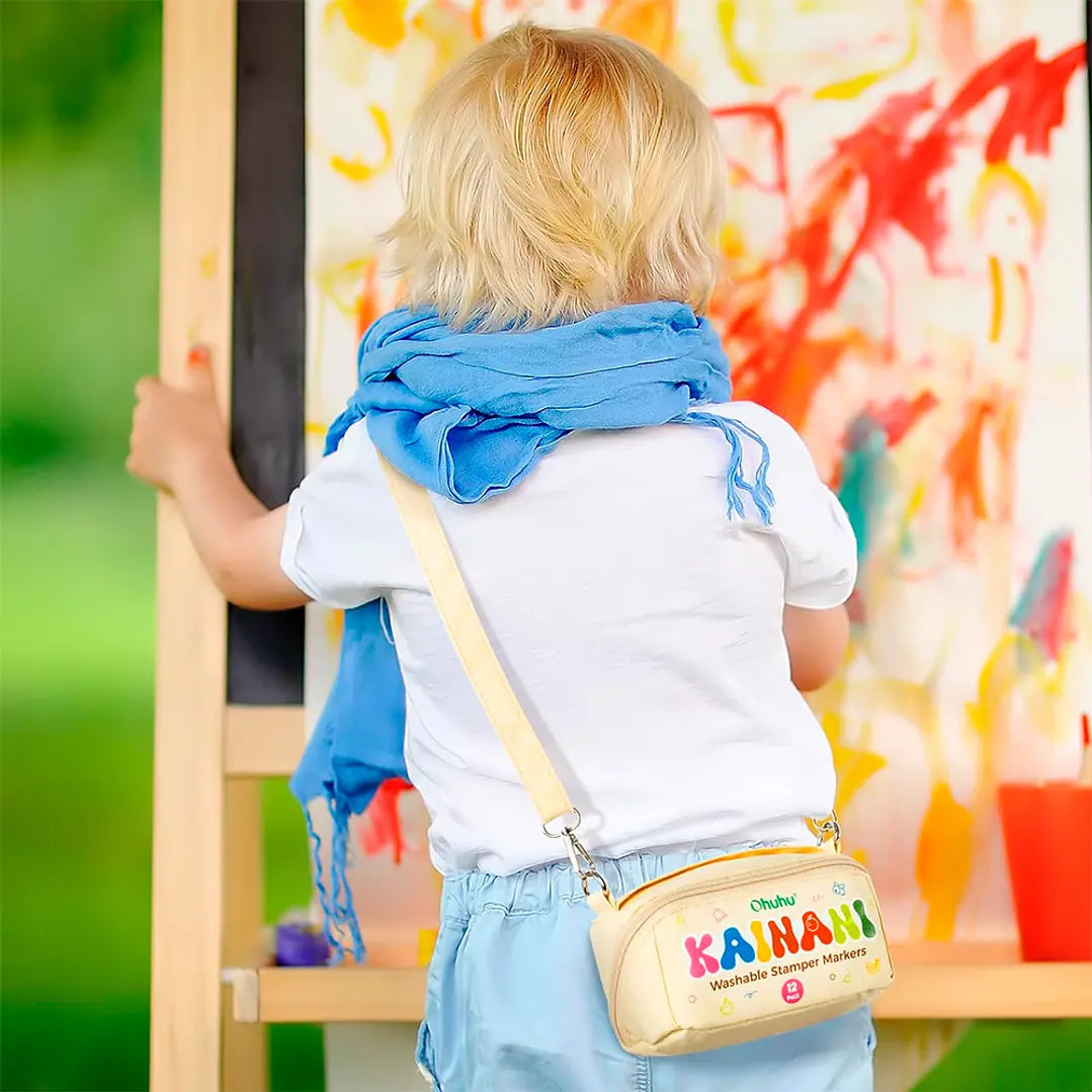 Marcadores para niños lavables Kainani 12 colores Punta cono y estampa