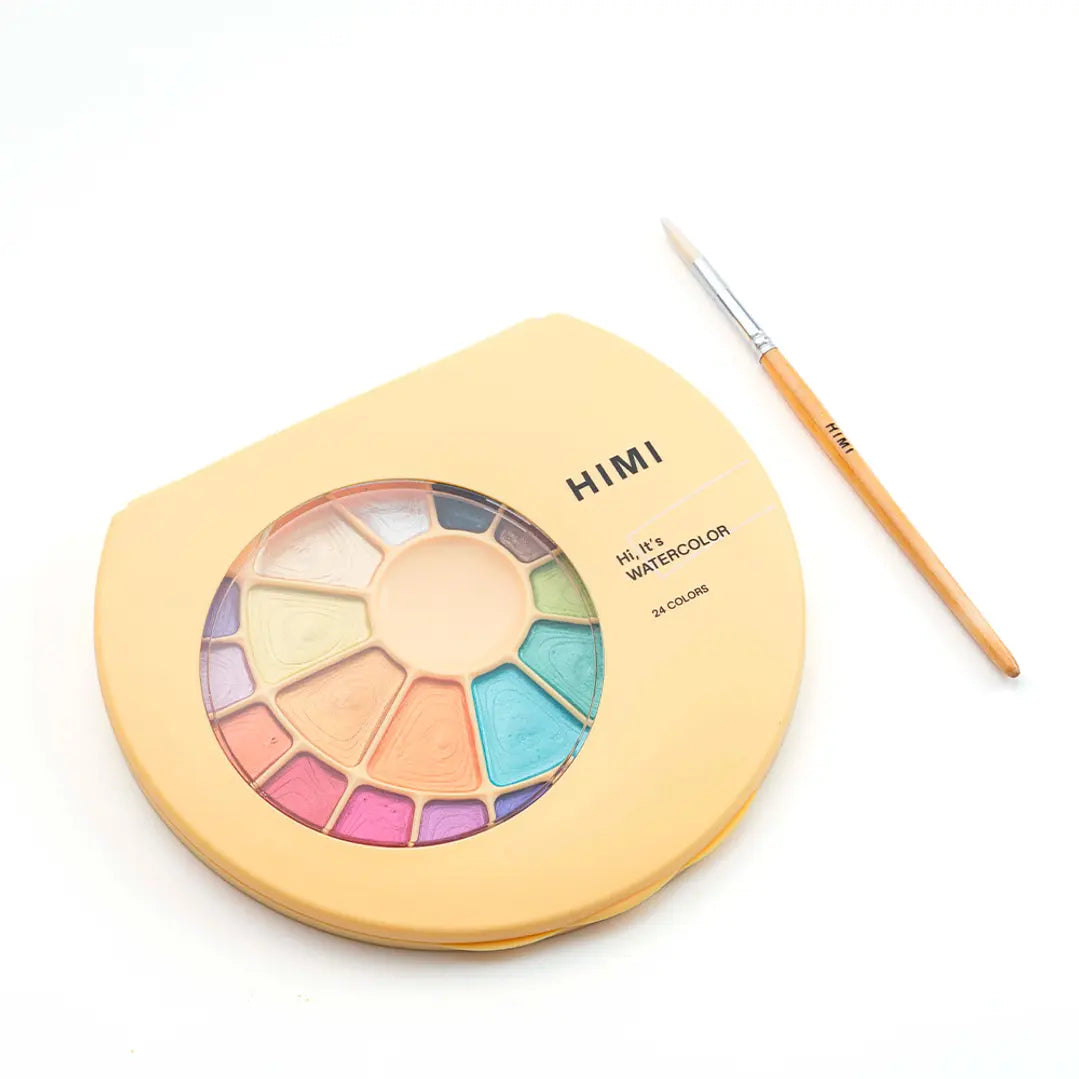 Himi Set De Pintura Semi Humedad 24 Colores Metalizados