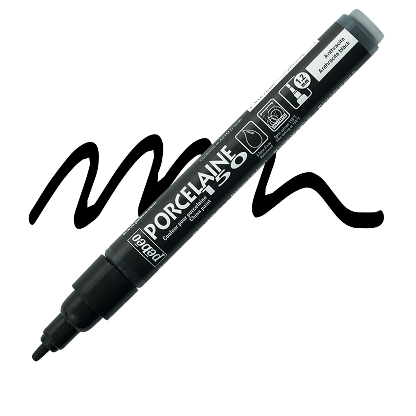 Marcador para Porcelana color Negro 1.2mm Pebeo