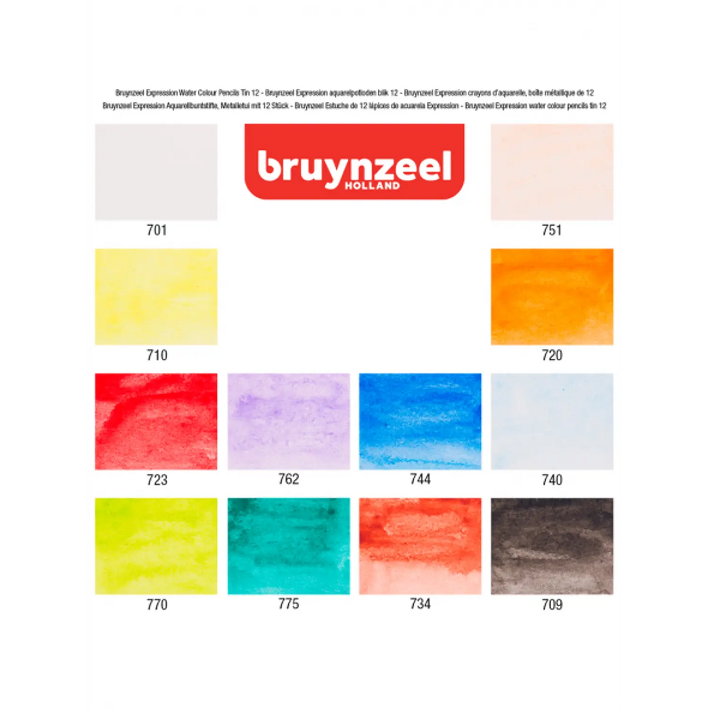 Bruynzeel - Lapices Acuarelables Expression - 12 Colores