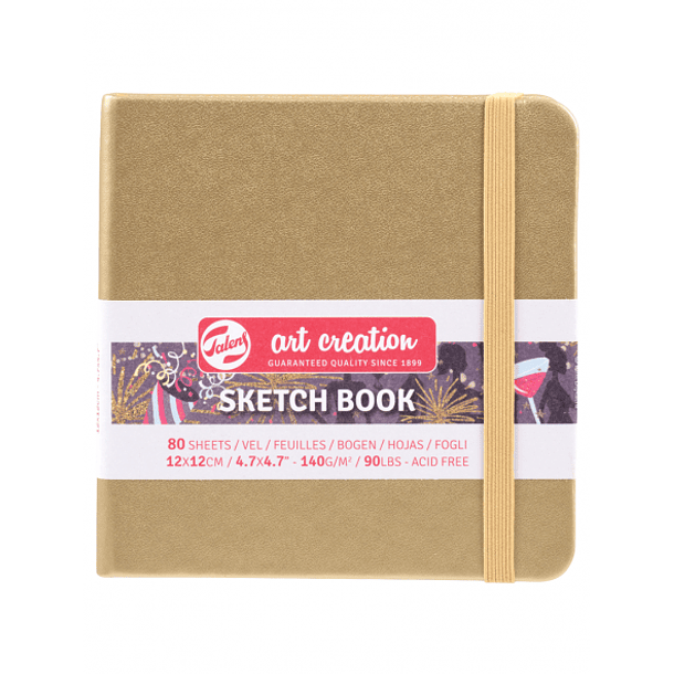 Libreta Sketchbook Art Creation Dorada 80 Hojas 140 g/m2