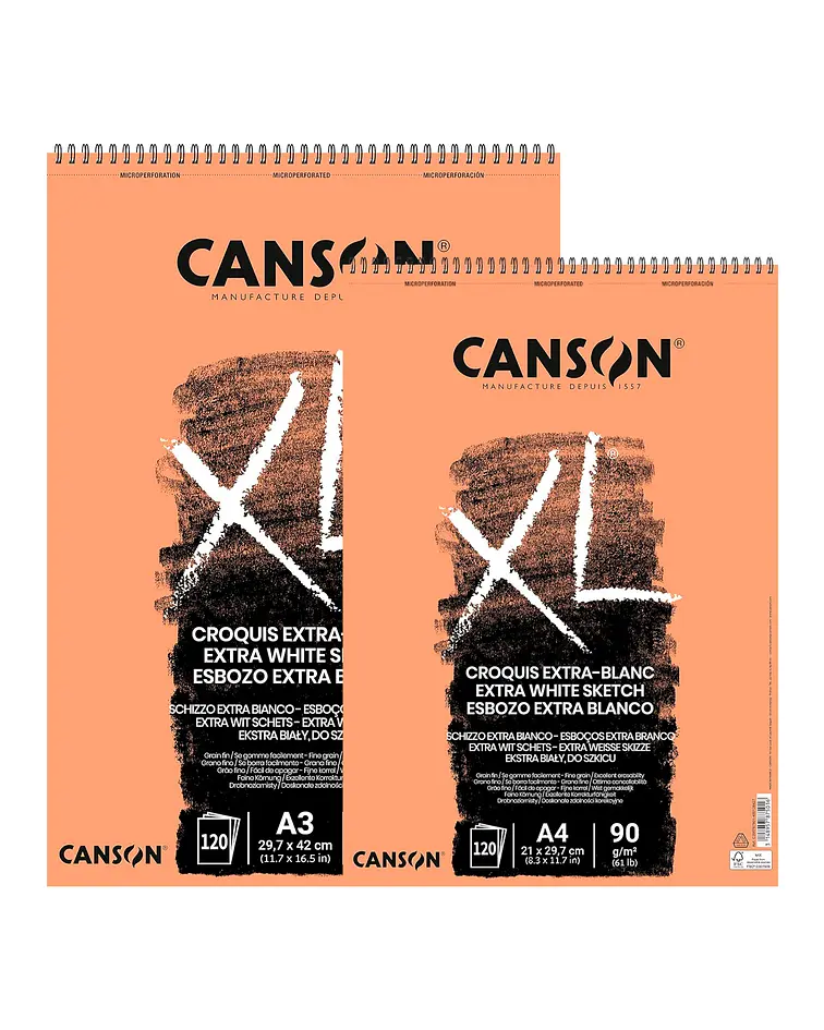 Croquera de Bocetos Extra Blanca Canson XL Croquis Extra-Blanc 90 g/m2