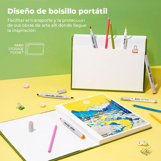 ARRTX Cuaderno De Bocetos De 60 Hojas Tamaño A4