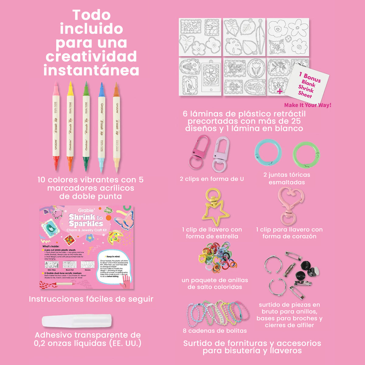 KIT DIY DE FIGURAS TERMOENCOGIBLES "BLOOM POST"