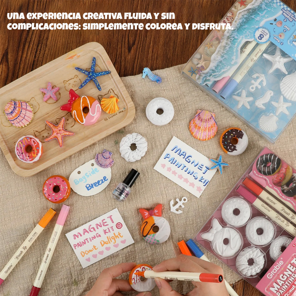 KIT CREATIVO PARA PINTAR IMANES - DONUT DELIGHT