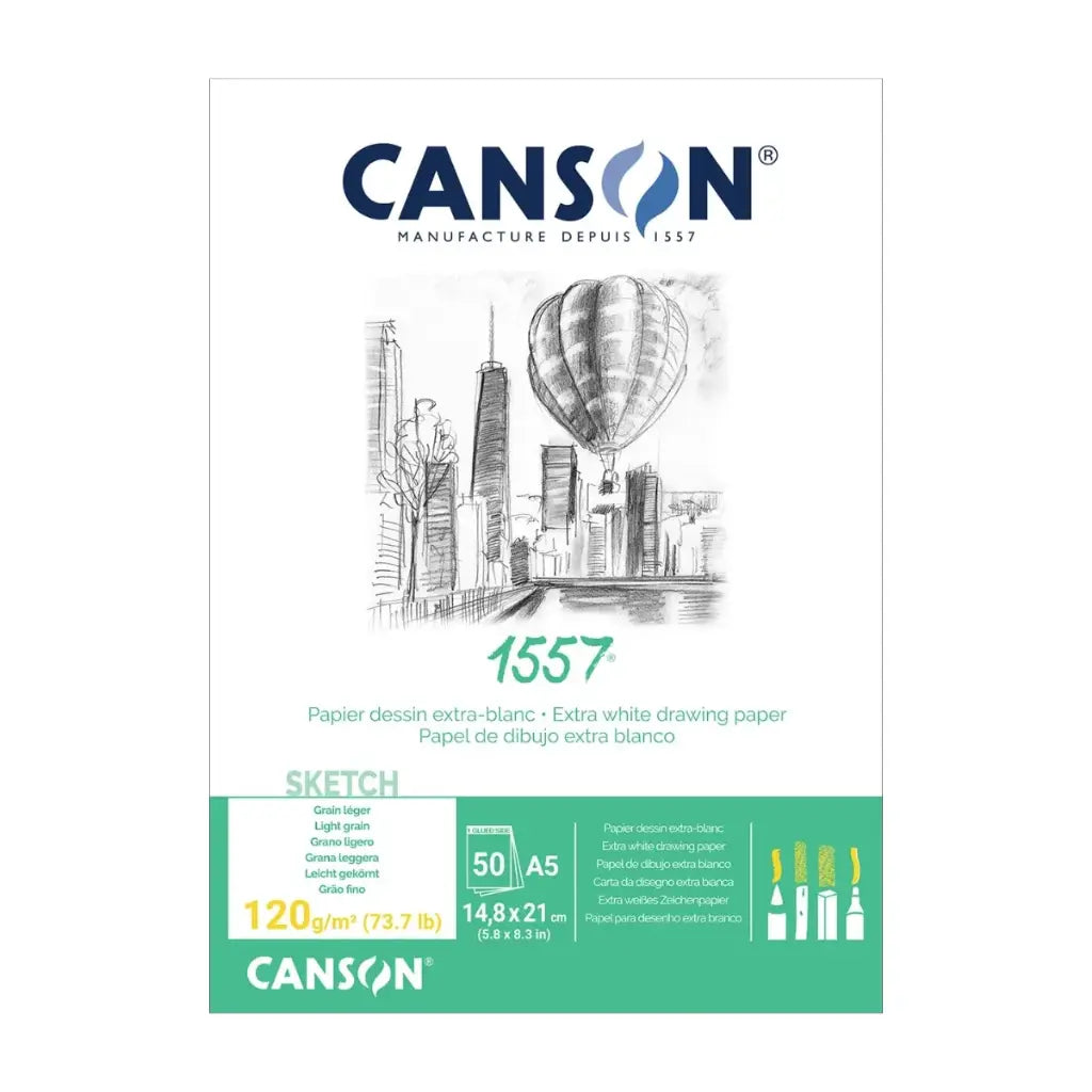 Block Dibujo Canson 1557 120gr 50 Hojas A5