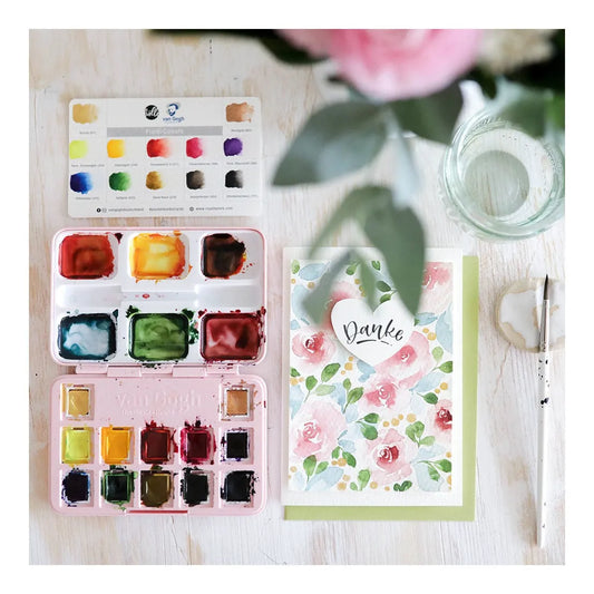 Block Acuarela Van Gogh Frau Hölle Floral 300gr 20 Hojas