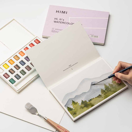 HIMI BLOCK PARA ACUARELA - WATERCOLOR PAD 14 X 21,6 CM (PURPLE)