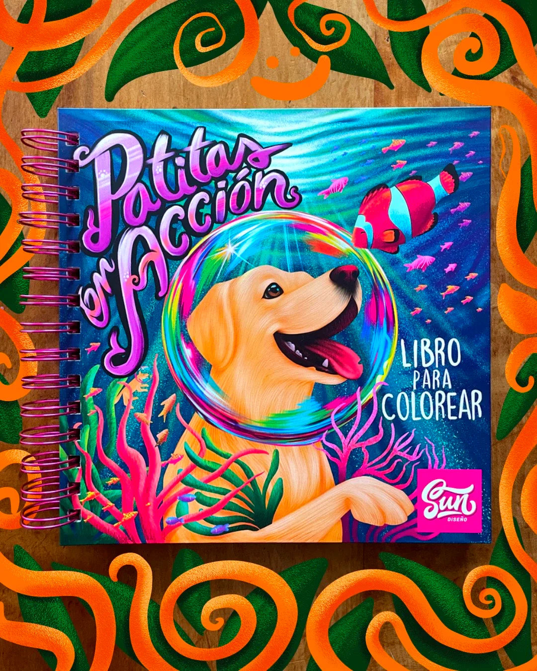 Libro para colorear Patitas en acción por Sun Diseño