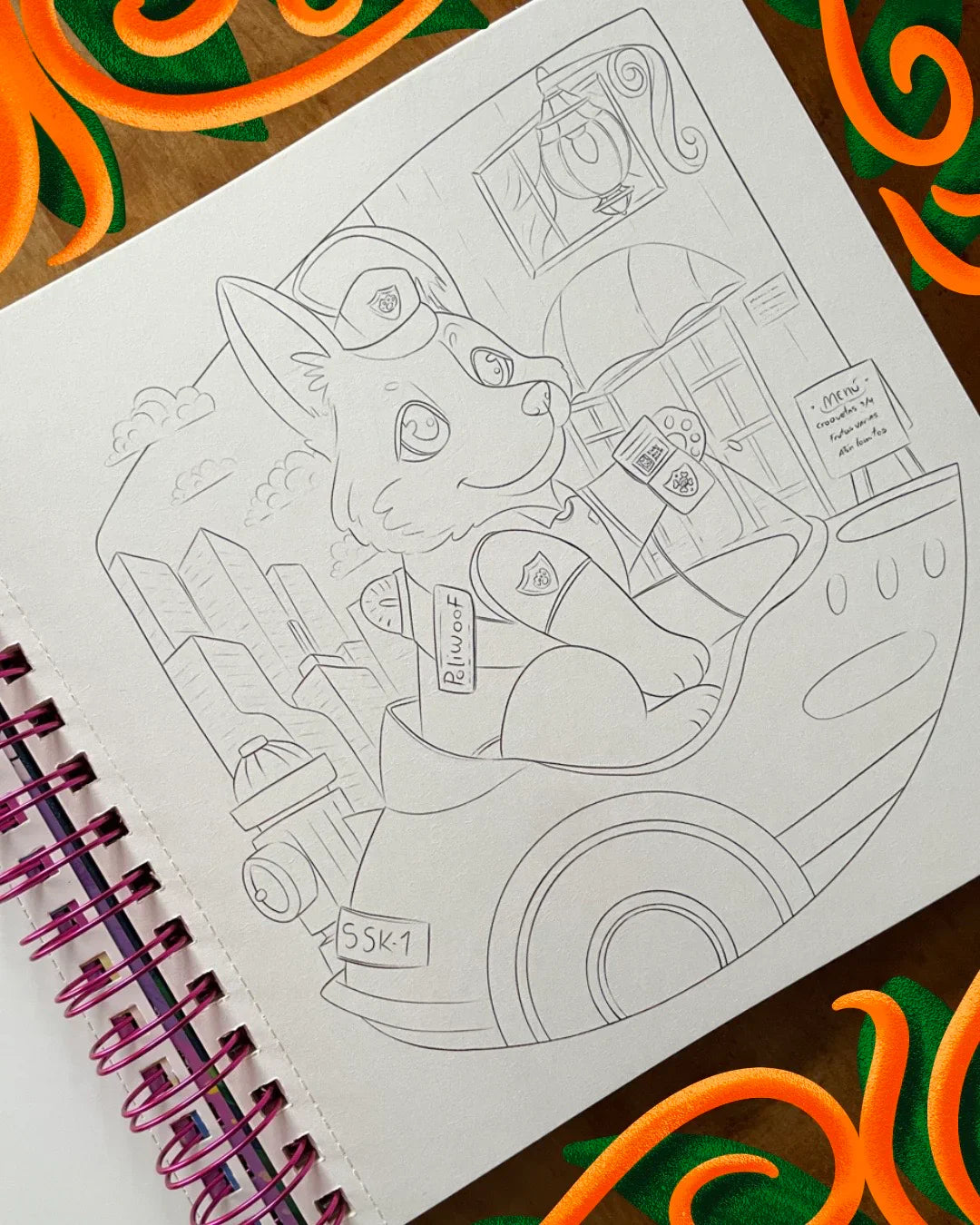 Libro para colorear Patitas en acción por Sun Diseño