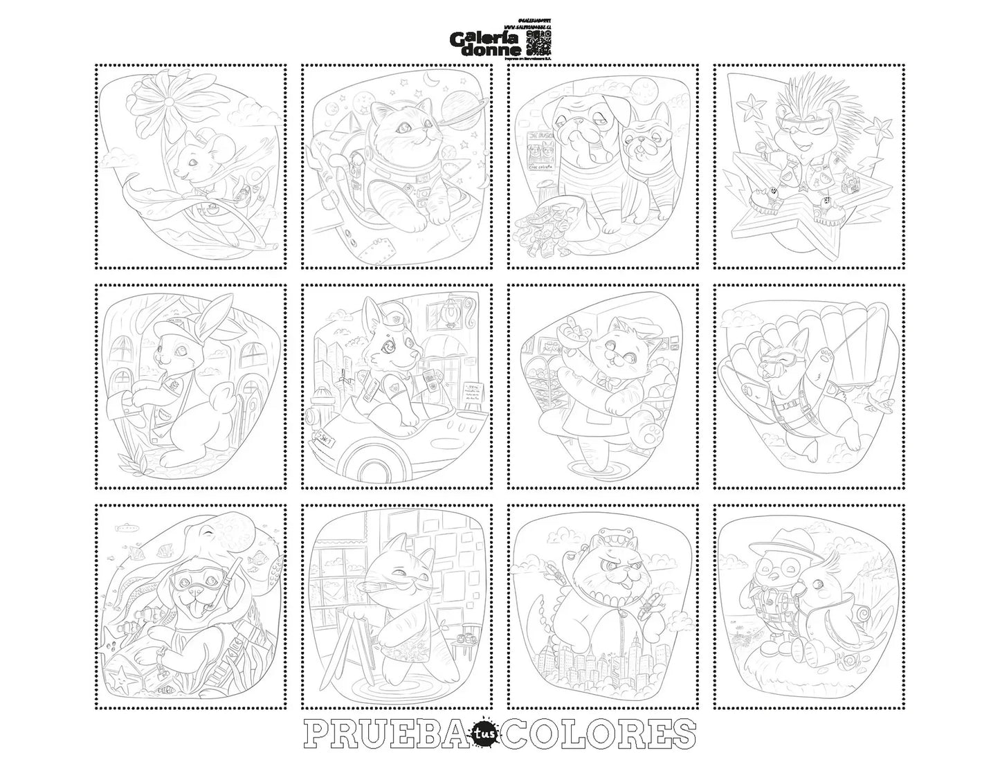 Libro para colorear Patitas en acción por Sun Diseño