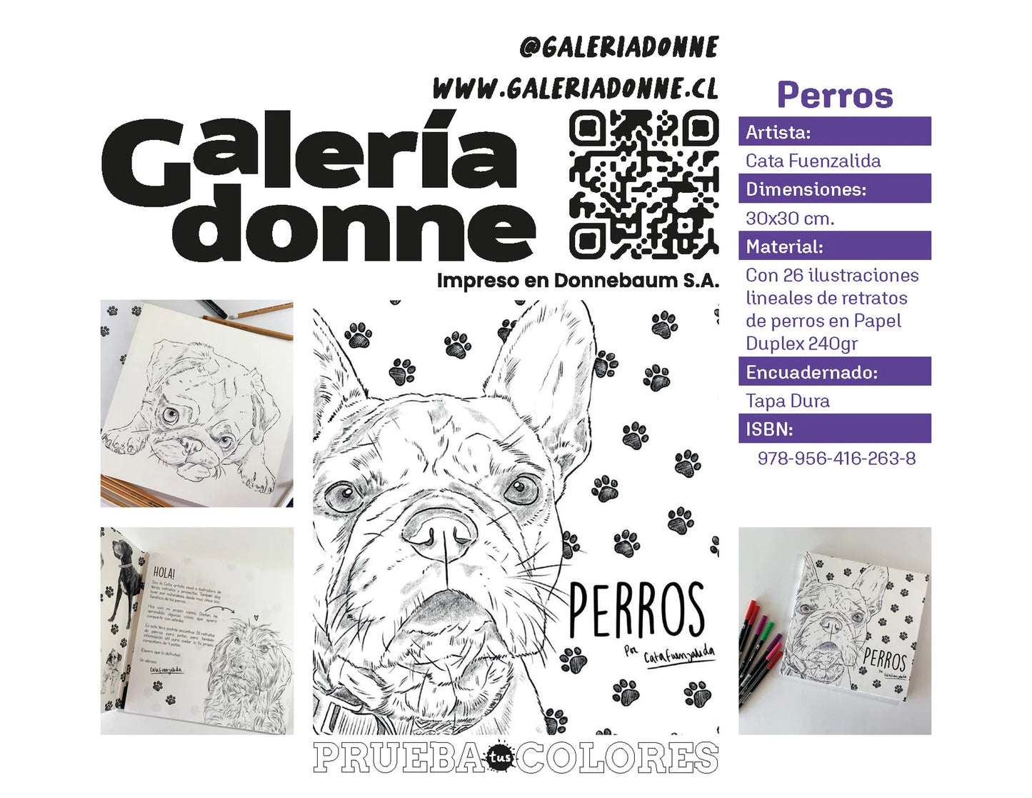 Libro para colorear Perros por Cata Fuenzalida