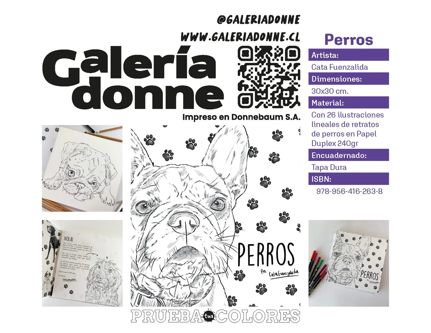 Libro para colorear Perros por Cata Fuenzalida
