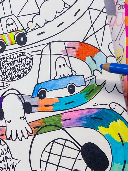 Libro para colorear "Soñando" por Olivia Allamand