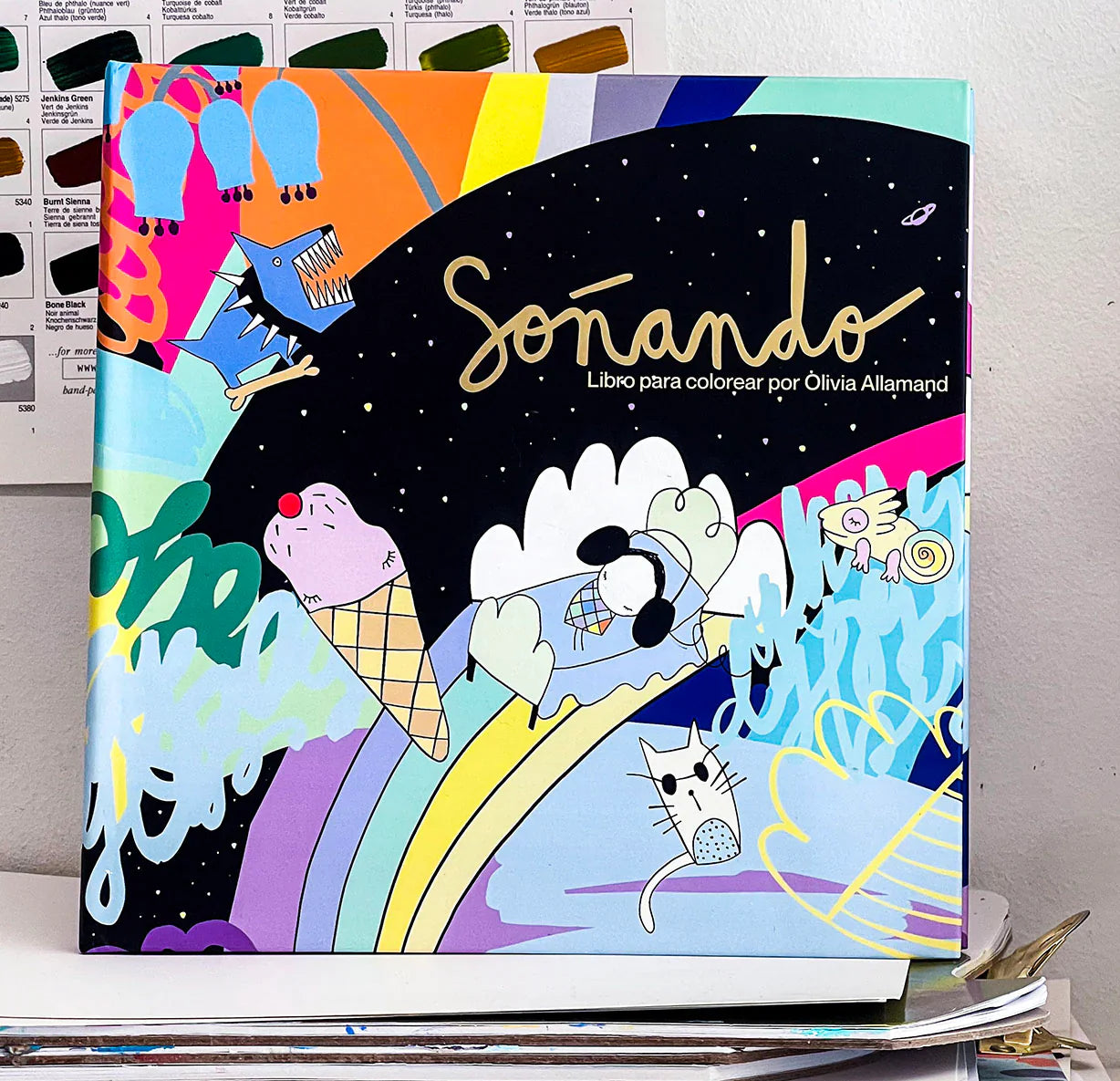 Libro para colorear "Soñando" por Olivia Allamand