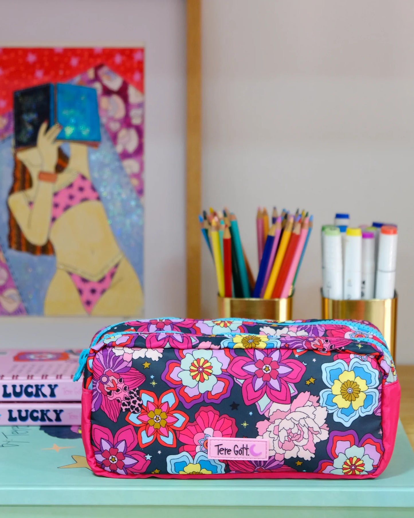 ESTUCHE DOBLE FLOWERS