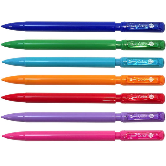 Uni Color Portaminas 0.7mm (Con Minas de color borrables) - (Variedad de Colores Disponibles)