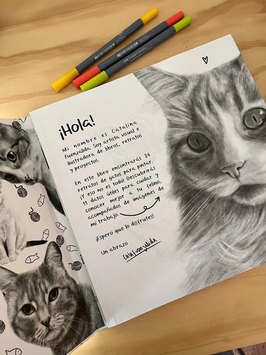 Libro para colorear Gatos por Cata Fuenzalida