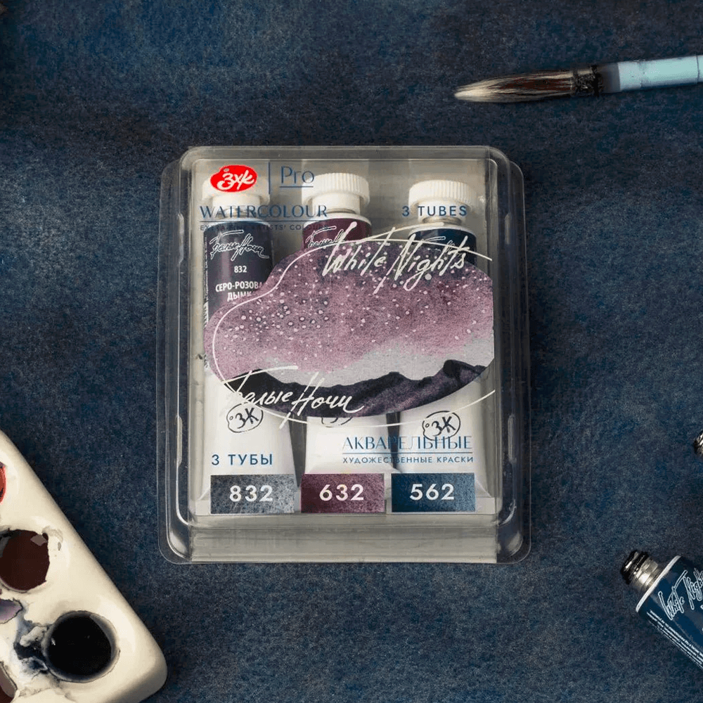 Set acuarela en tubos White Nights “Space” Set 3 tubos 10 ml