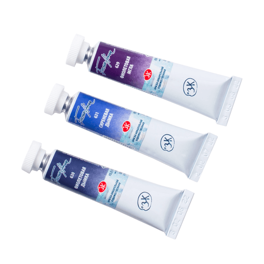 Set acuarela en tubos White Nights "Violet" (Granulación) - Set 3 tubos de 10ml