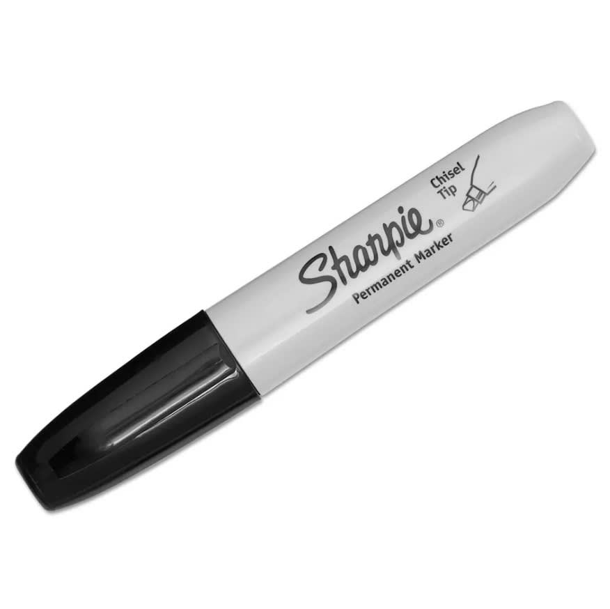 MARCADOR CHISEL TIP NEGRO PUNTA BISELADA SHARPIE
