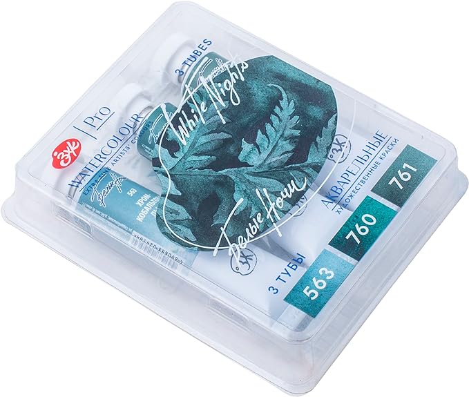 Set acuarela en tubos White Nights "Forest" - Colores Granulados 3 TUBOS X10 ML