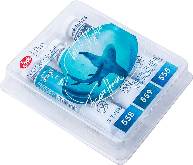 Set acuarela en tubos White Nights "DEPTH" - Colores Granulados - 3 TUBOS X10 ML