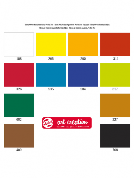 Acuarelas en pastillas Art Creation 12 colores