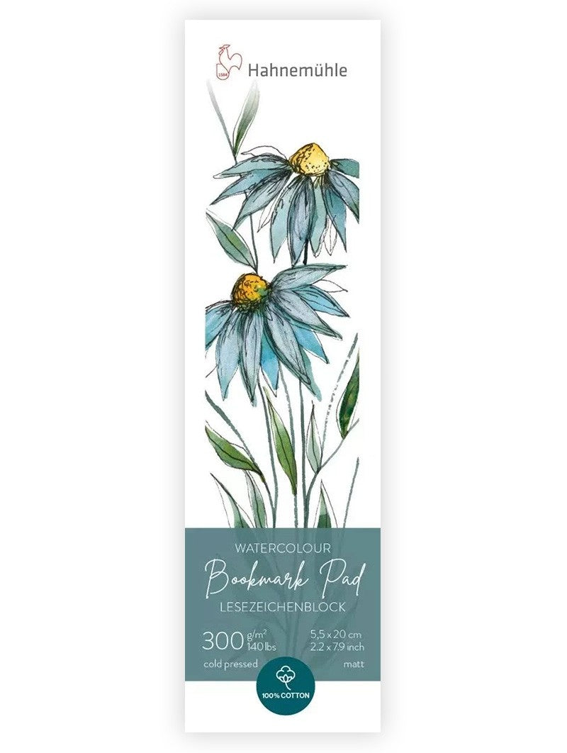 Block Marcapáginas Papel de Acuarela Hahnemuhle 300gr 5,5x20cm 15 Hojas