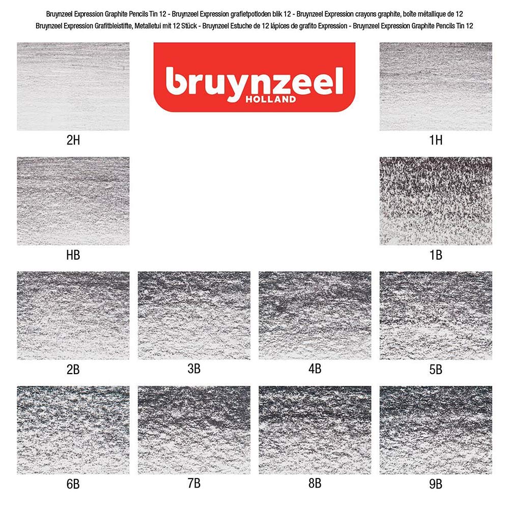 Pack 12 Lápices Grafito Bruynzeel Expression Series
