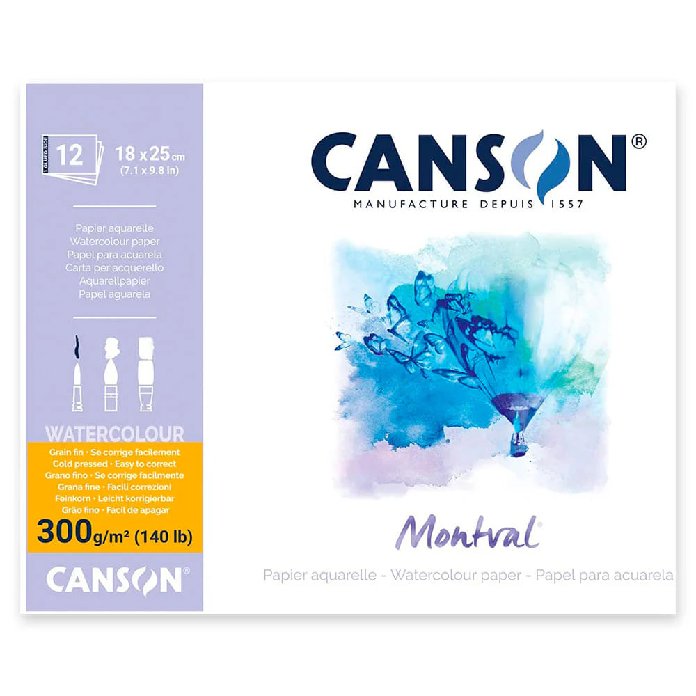 Block de Acuarela Canson Montval Grano Fino 300 g/m2