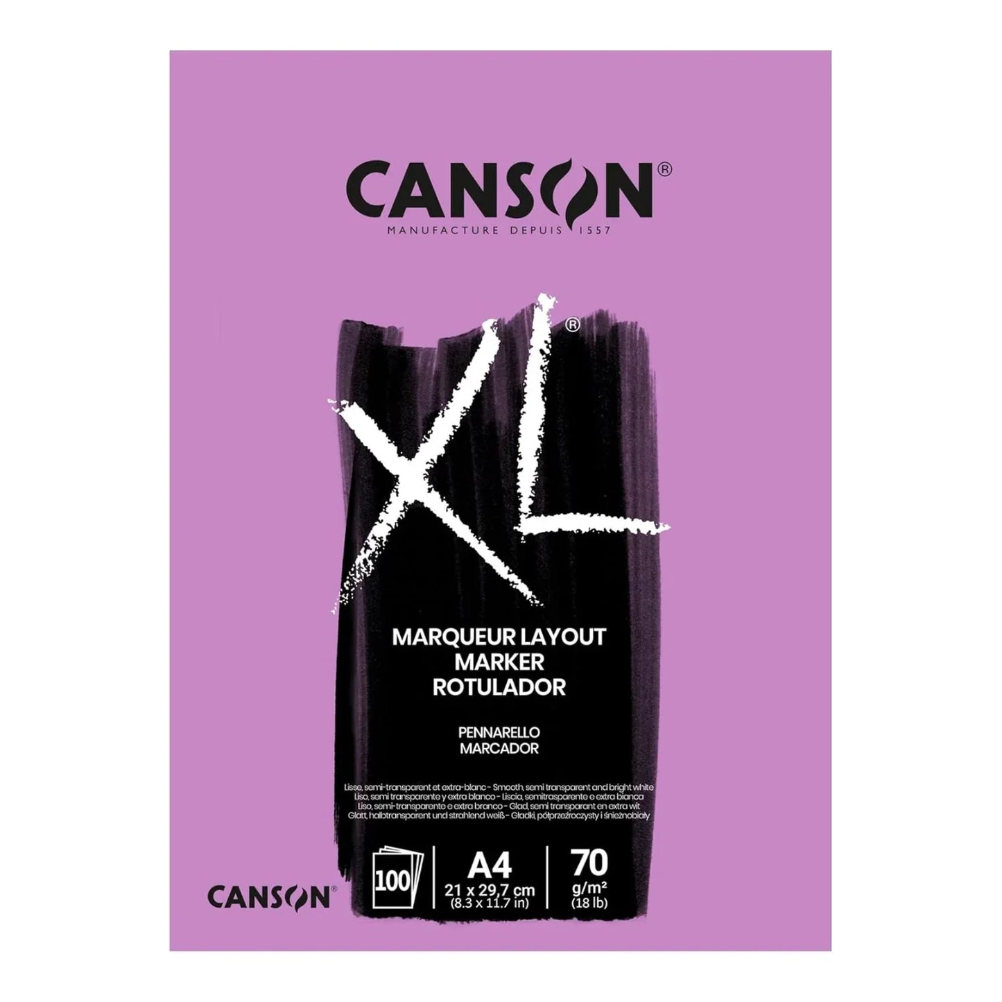 Block para Marcadores Canson XL Marqueur Layout A4 70 g/m2