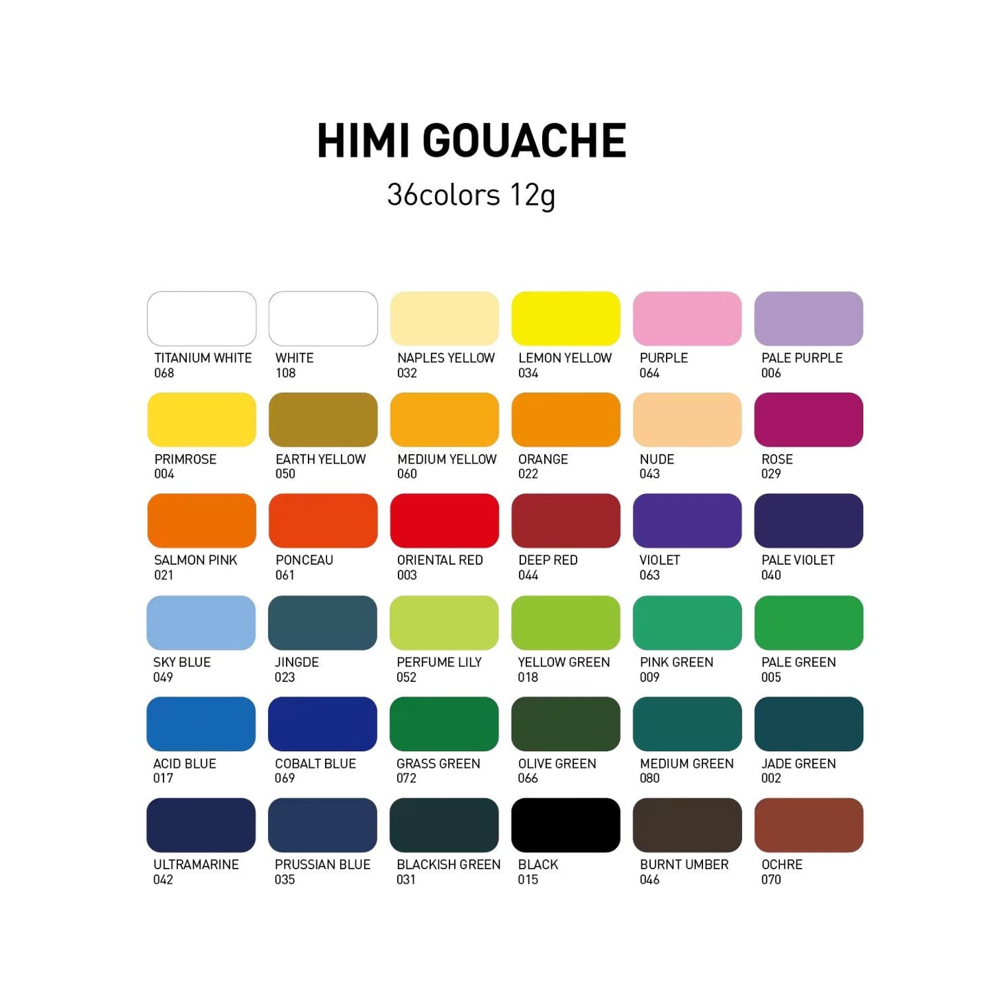 Pintura Hi, It's Gouche 36 colores 12g HIMI