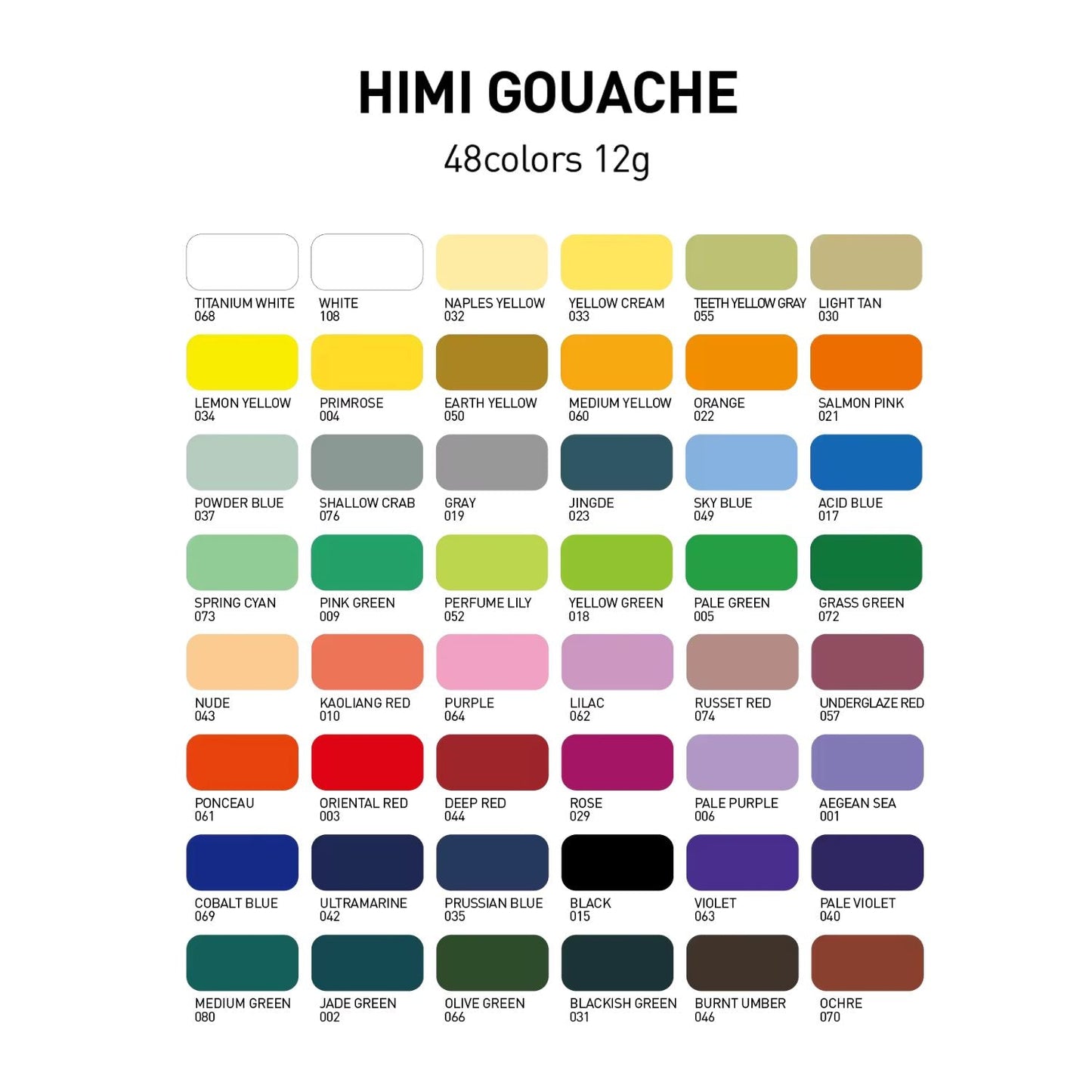Pintura Hi, It's Gouche 48 colores 12g HIMI