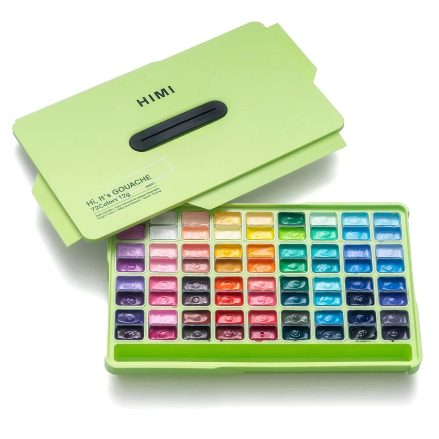 HIMI SET GOUACHE 72 COLORES TWIN CUP 12G VERDE MANZANA