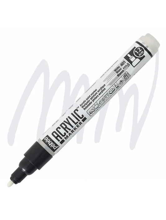 Duo Marcador Acrilico Blanco y Negro Pebeo