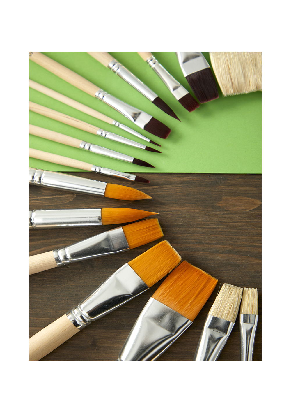 Pinceles Pebeo Acrílico y Óleo Set 8 Pelo Taklon Dorado