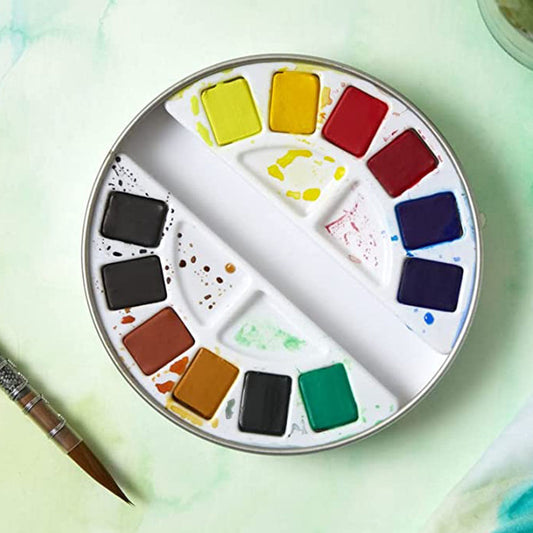 Set Acuarelas en pastilla 12 colores Pebeo