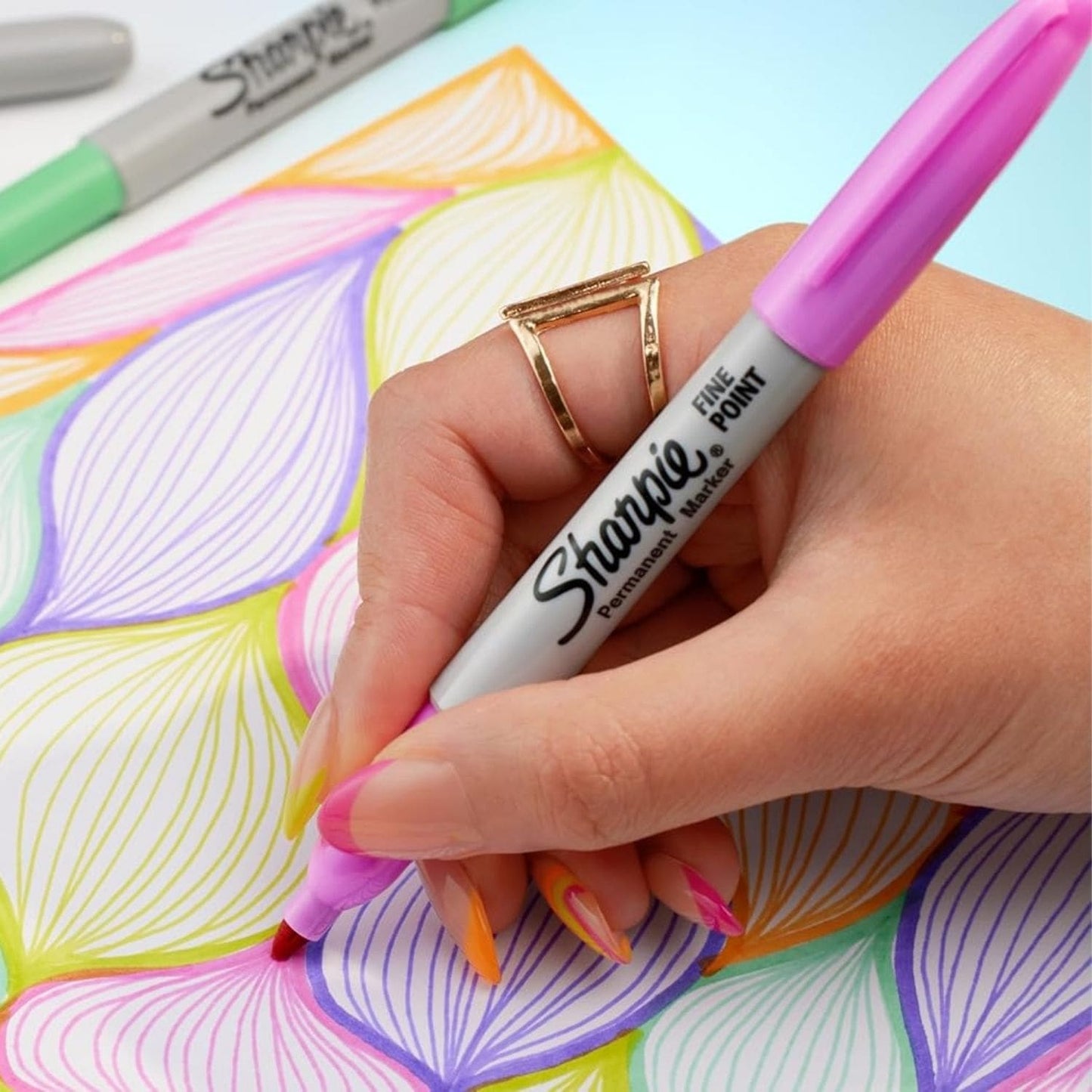 Pack de 24 Marcadores Permanentes Sharpie Glam Pop