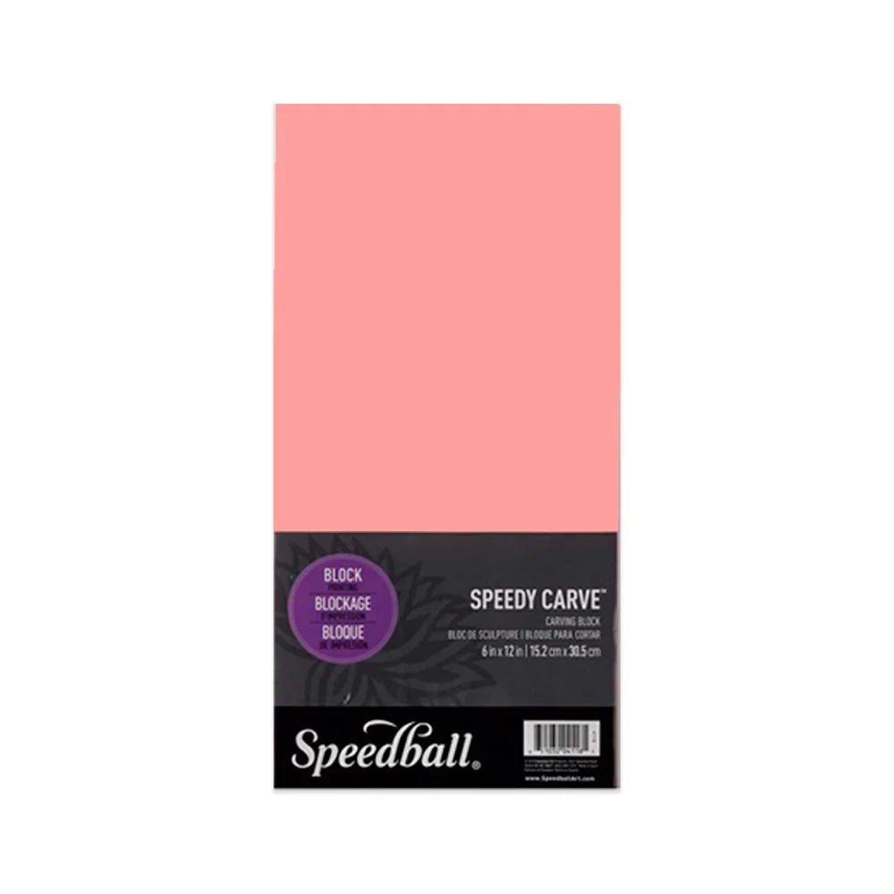Linoleo para Grabado Speedball Speedy-Carve Rosada (7.5x10cm)