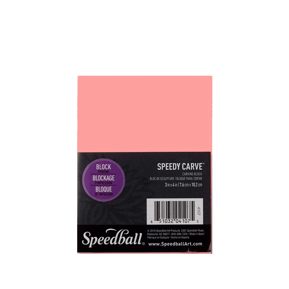 Linoleo para Grabado Speedball Speedy-Carve Rosada (7.5x10cm)