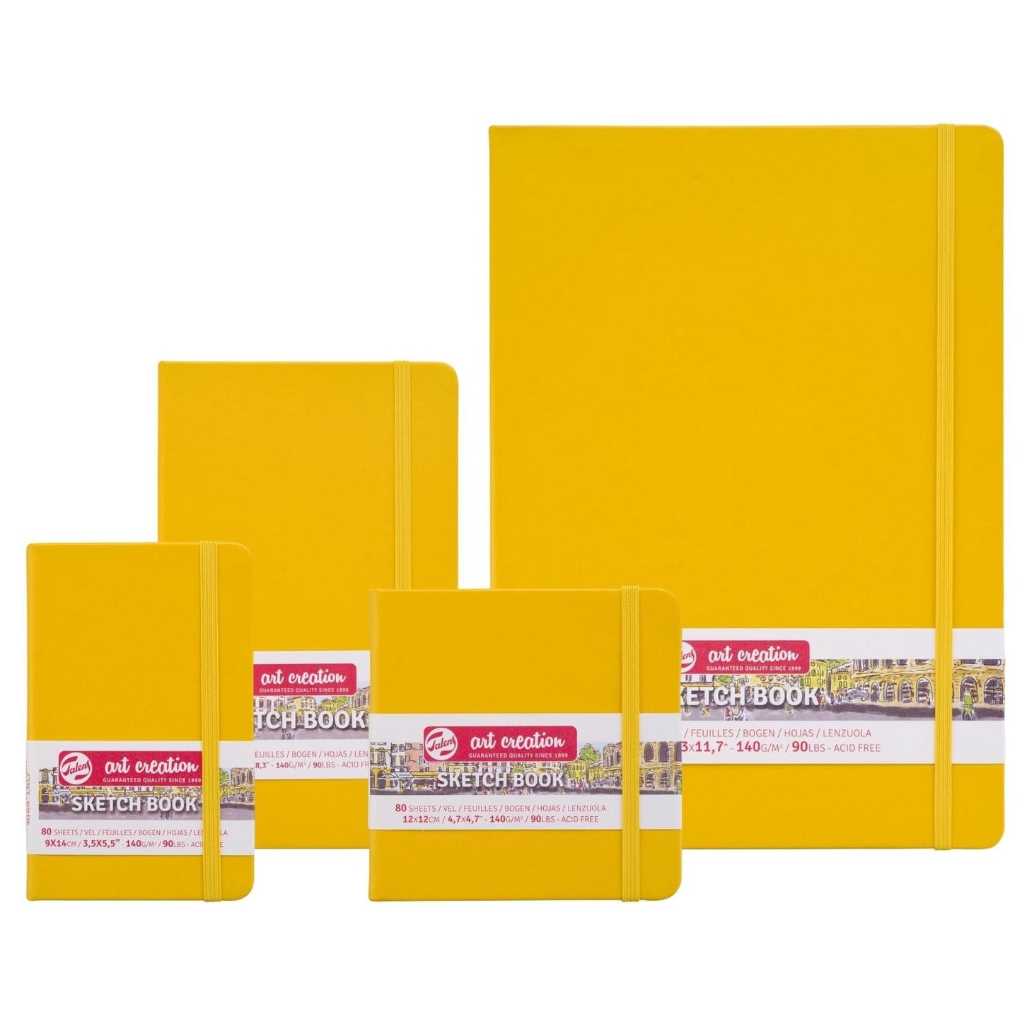 Libreta Sketchbook Art Creation Amarillo Dorado 80 Hojas 140 g/m2