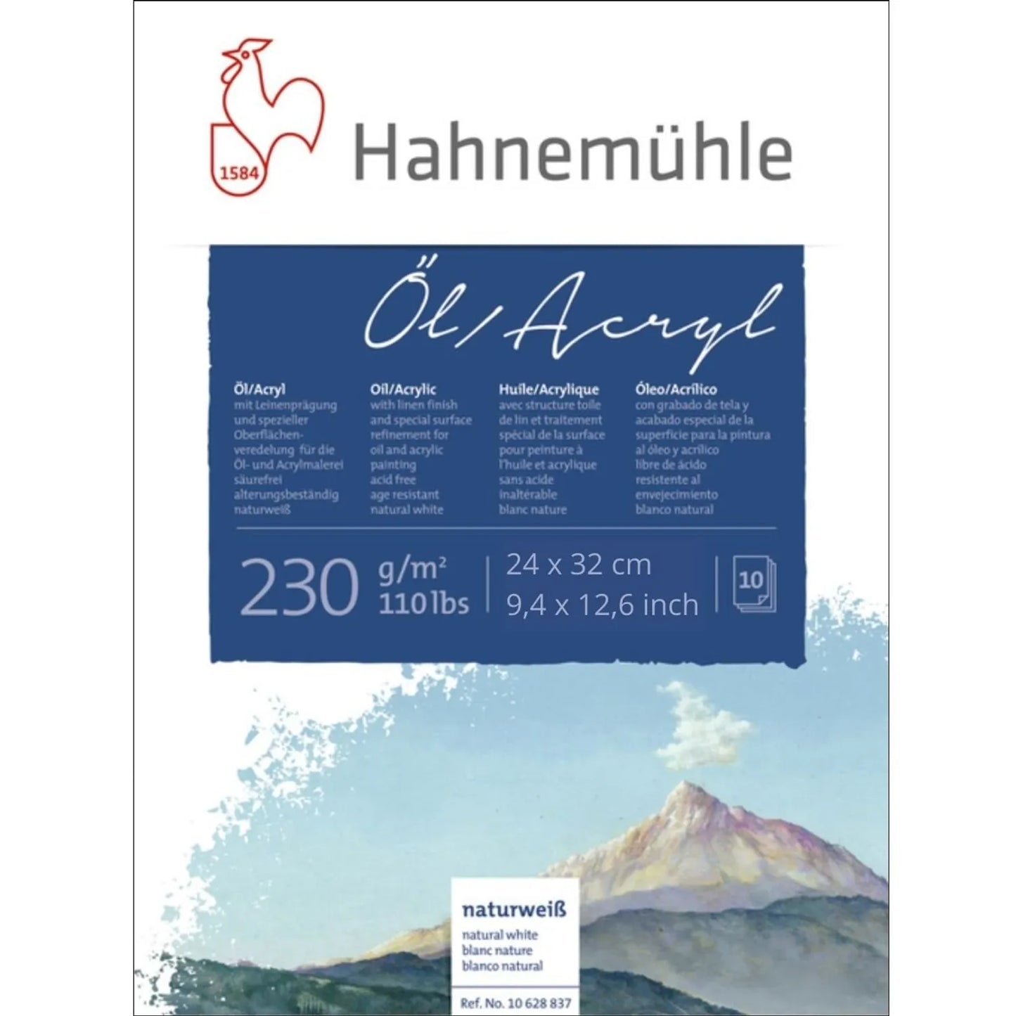 Block Óleo / Acrílico de Tela Hahnemuhle 230gr 10hjs