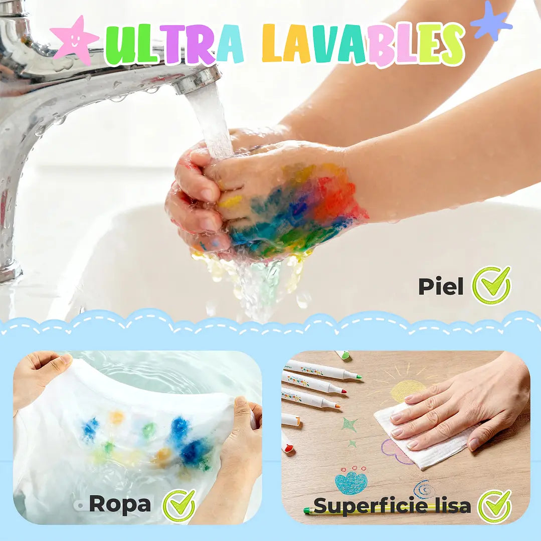 24 Marcadores Acrílicos Ultra-Lavables Ohuhu