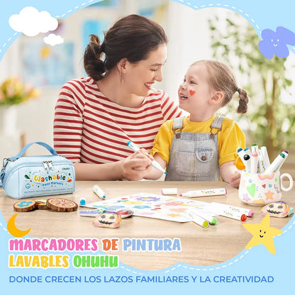 24 Marcadores Acrílicos Ultra-Lavables Ohuhu