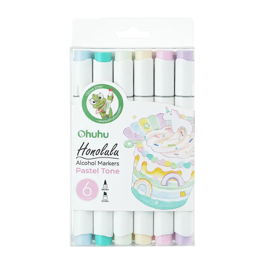 HONOLULU PACK 6 MARCADORES TONOS PASTEL OHUHU