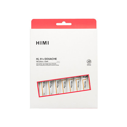 Pintura Hi, It's Gouche 18 colores en tubo 12ml HIMI
